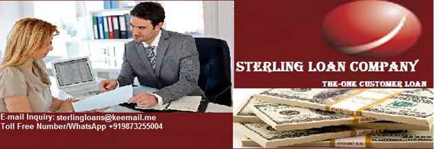STERLING LOAN COMPANY OFFER ALL KINDS OF FINANCIAL LOAN AT 3